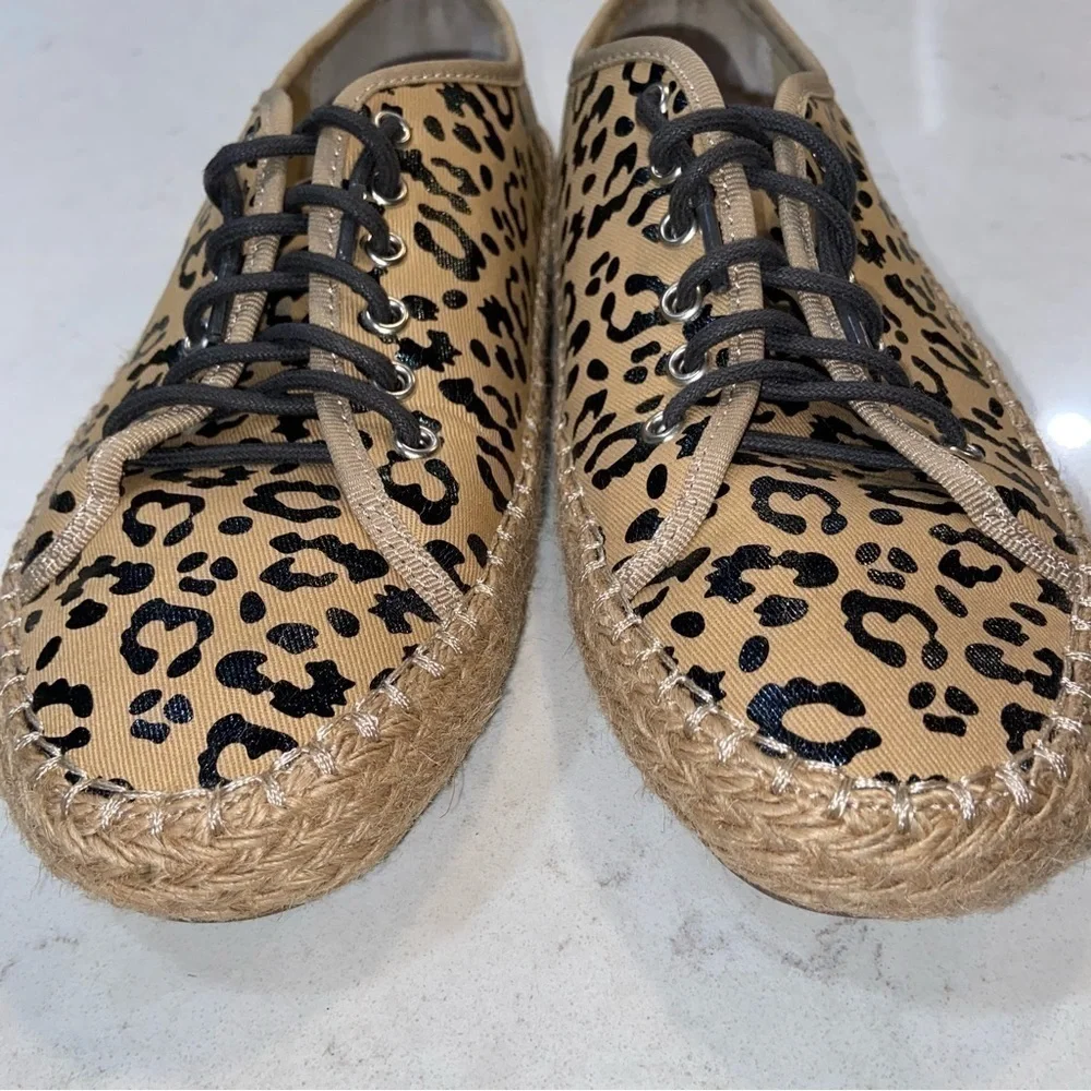 Emu Australia Agonis Espadrille Sneaker Leopard Canvas Size 7